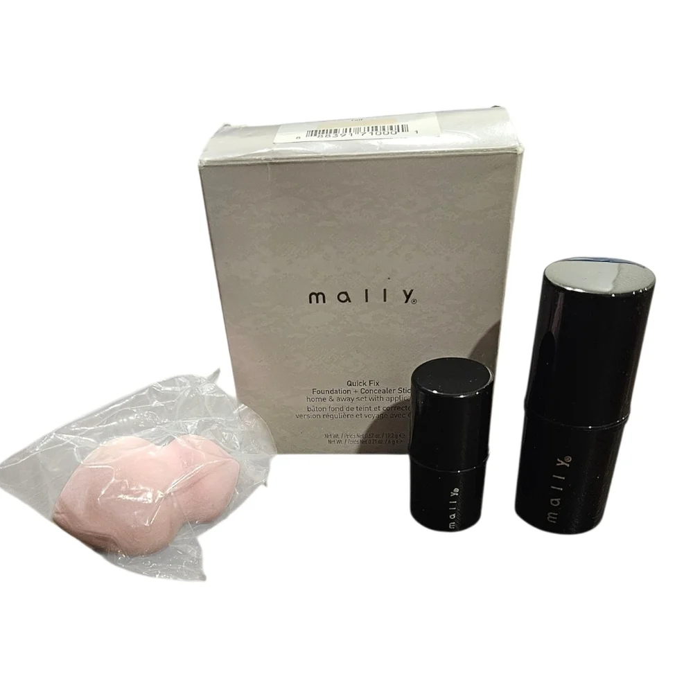 NIB Mally Quick Fix Foundation + 2 Concealer Stick Kit | Fair